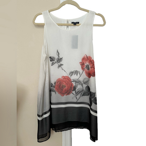Max Edition Sleeveless Floral Tunic NWT